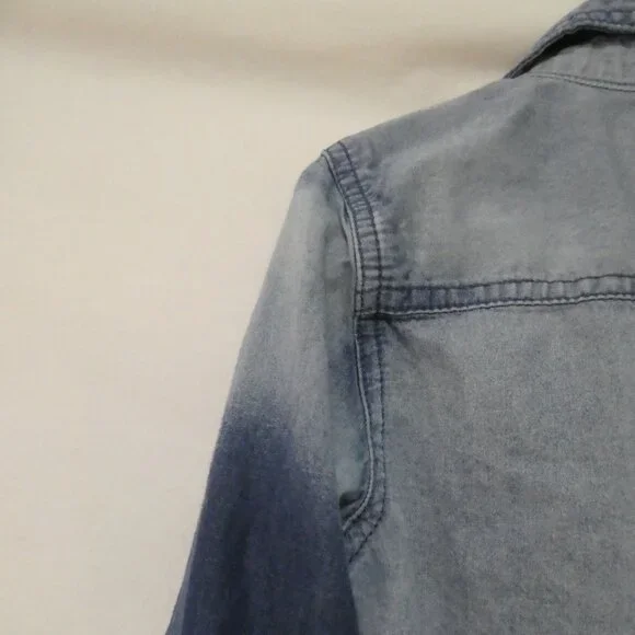 JOE FRESH - Toddler | 4 years | Ombre Denim Button-Up Casual Shirt | Pocket - Picture 10 of 15